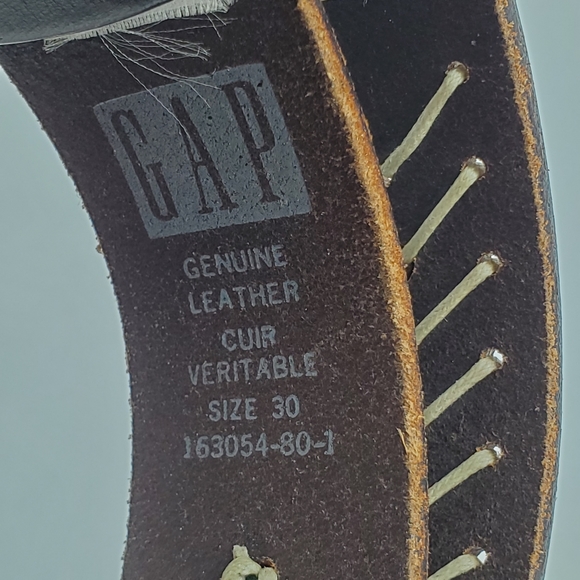 GAP Brown Leather Belt Boho Southwestern Aztec - Picture 7 of 7